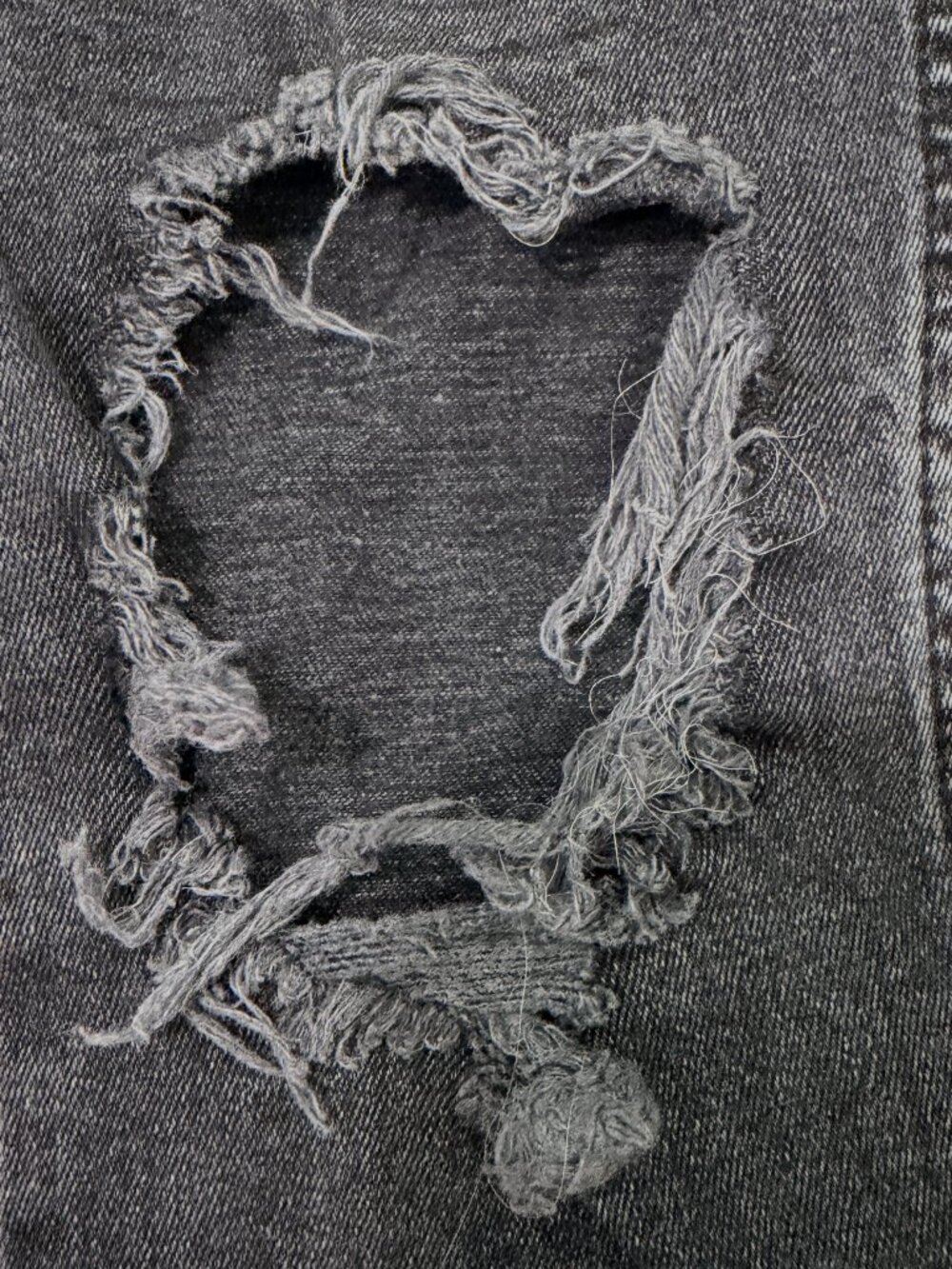 Free People "Destroyed" Black Wash Skinny Jeans - Size 27/US Size 4 - Excellent - Picture 7 of 12